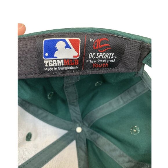 Oakland As Youth Baseball Cap Green & Yellow Adjustable By OC Sports - Picture 3 of 4